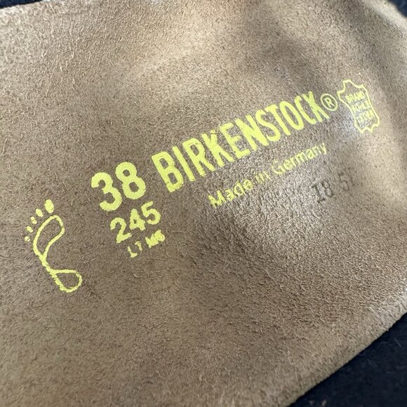 Birkenstock Florida Sandals Women 38 US 7 Black Patent Birko Flor 3 Strap Slides - Picture 8 of 11